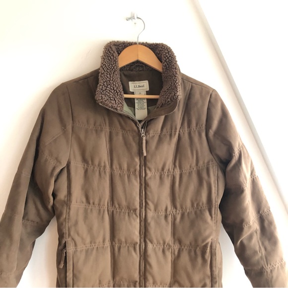 Brown L.L. Bean Long Goose Down Jacket sz M ✨ - Picture 2 of 13